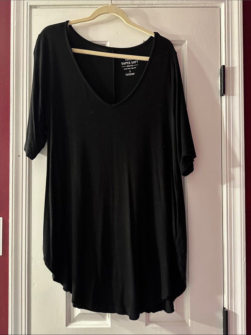 torrid Black V-Neck Tunic Top